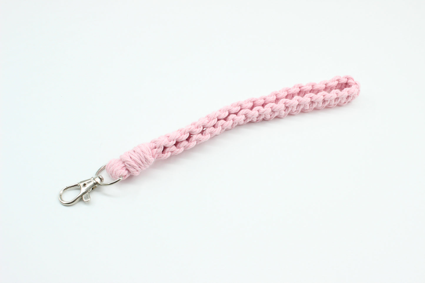 Pink Macrame Wristlet