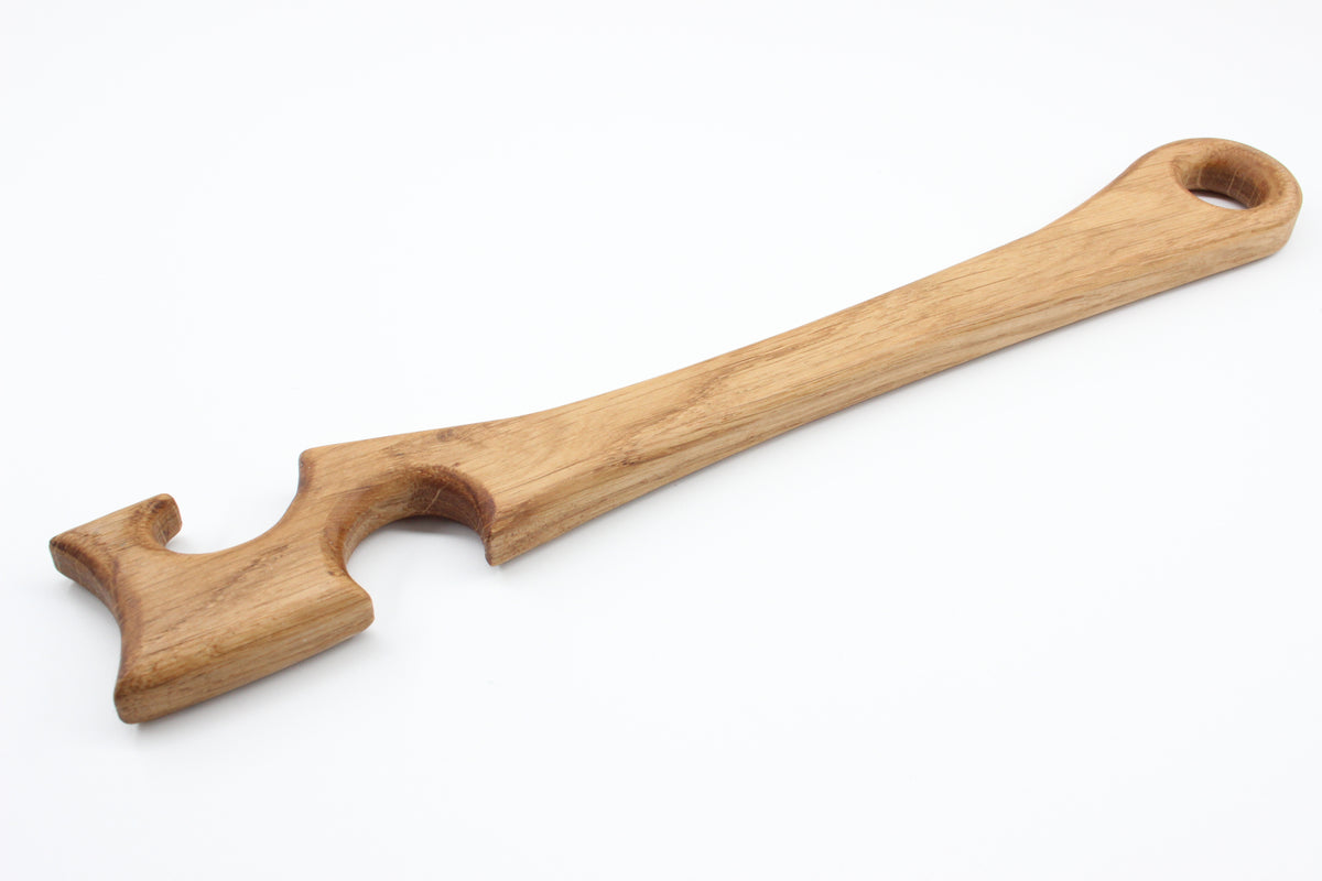 Solid oak oven rack push and pull stick