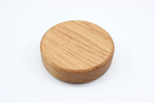 Solid Oak Puck Style Bottle Opener