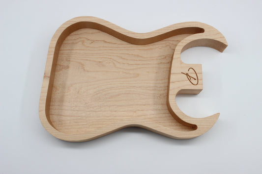 Handcrafted solid maple Bison style guitar valet tray