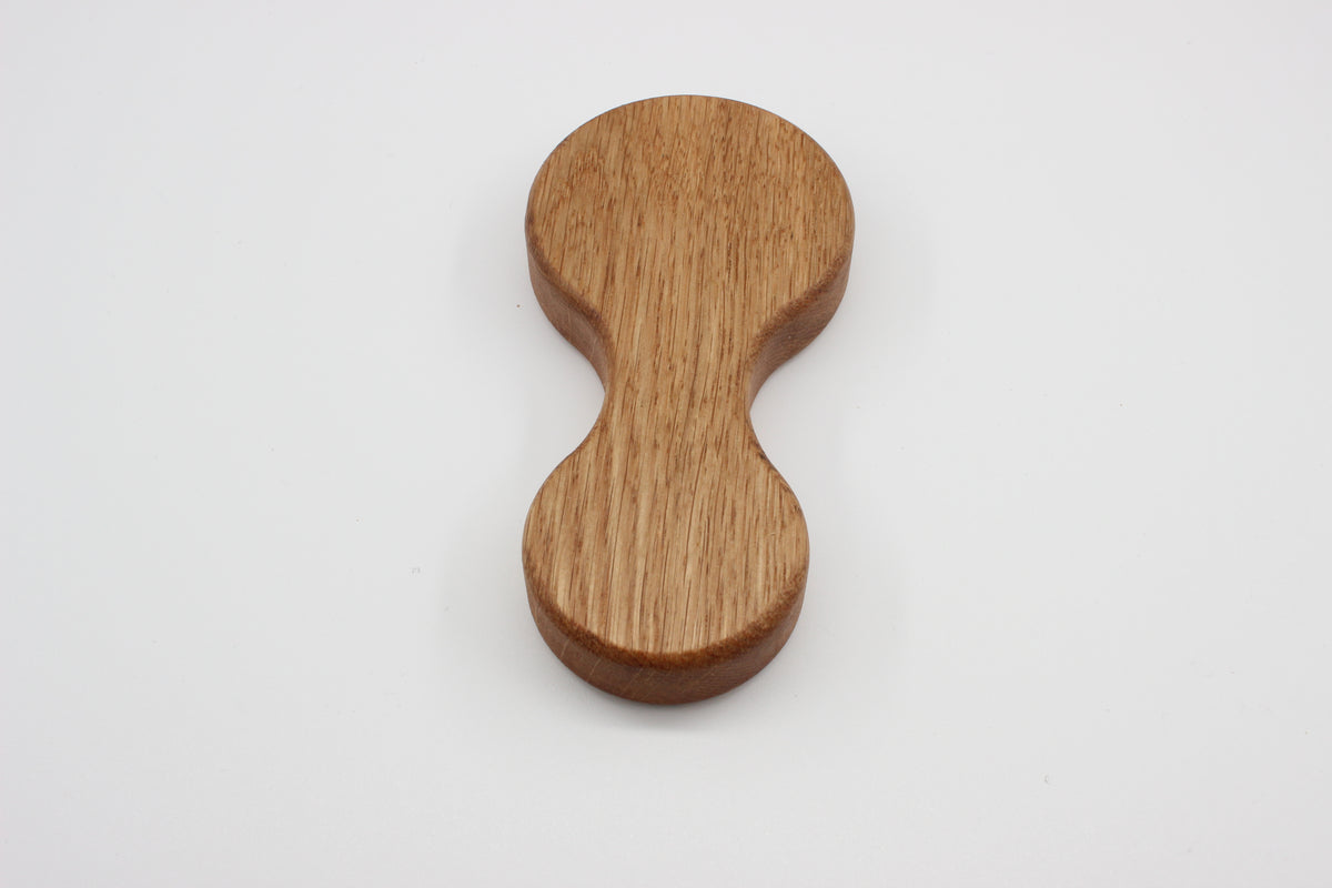 Handcrafted Signature Oak Bottle Opener showing natural oak grain