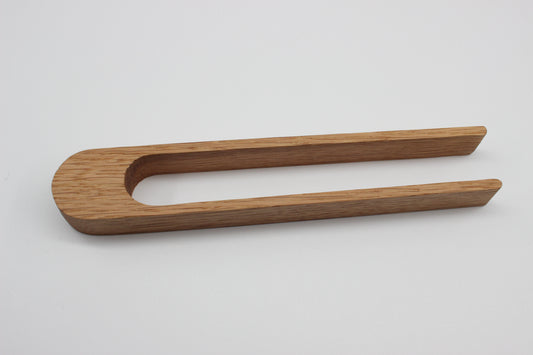 Handcrafted solid oak toaster tongs