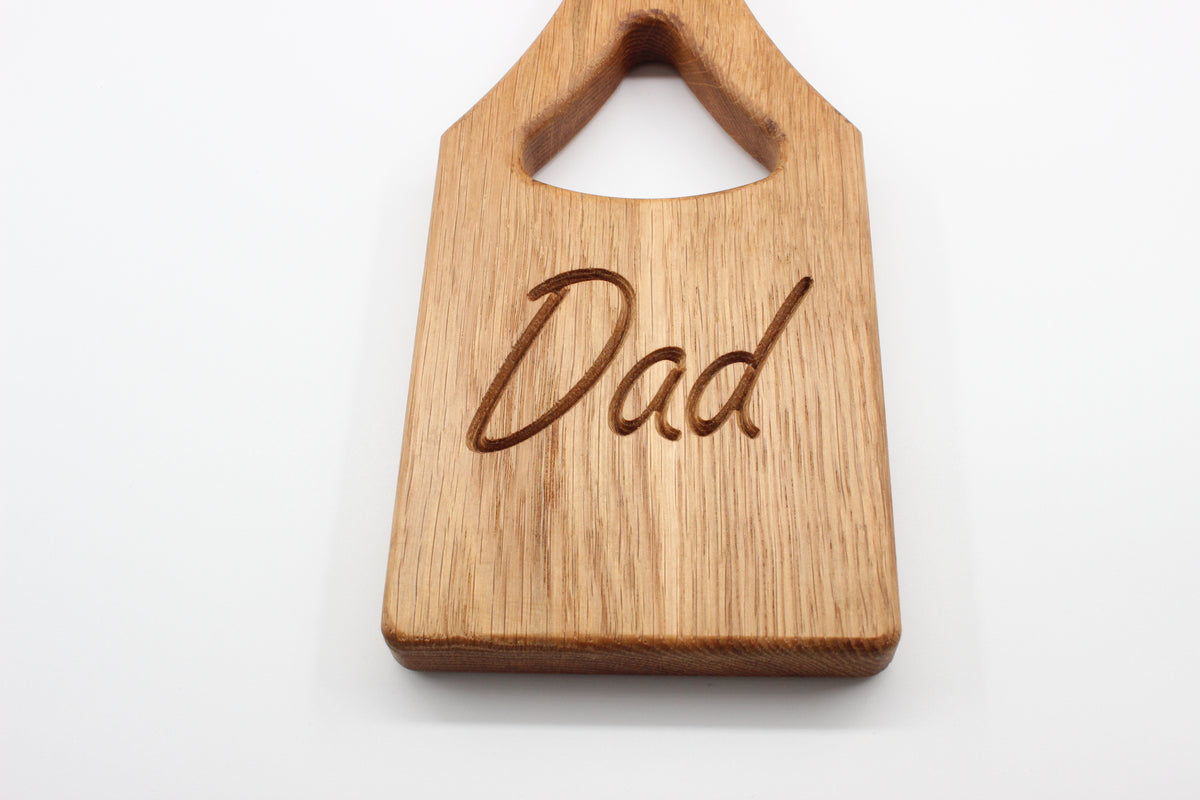 Handcrafted solid oak wooden BBQ grill scraper