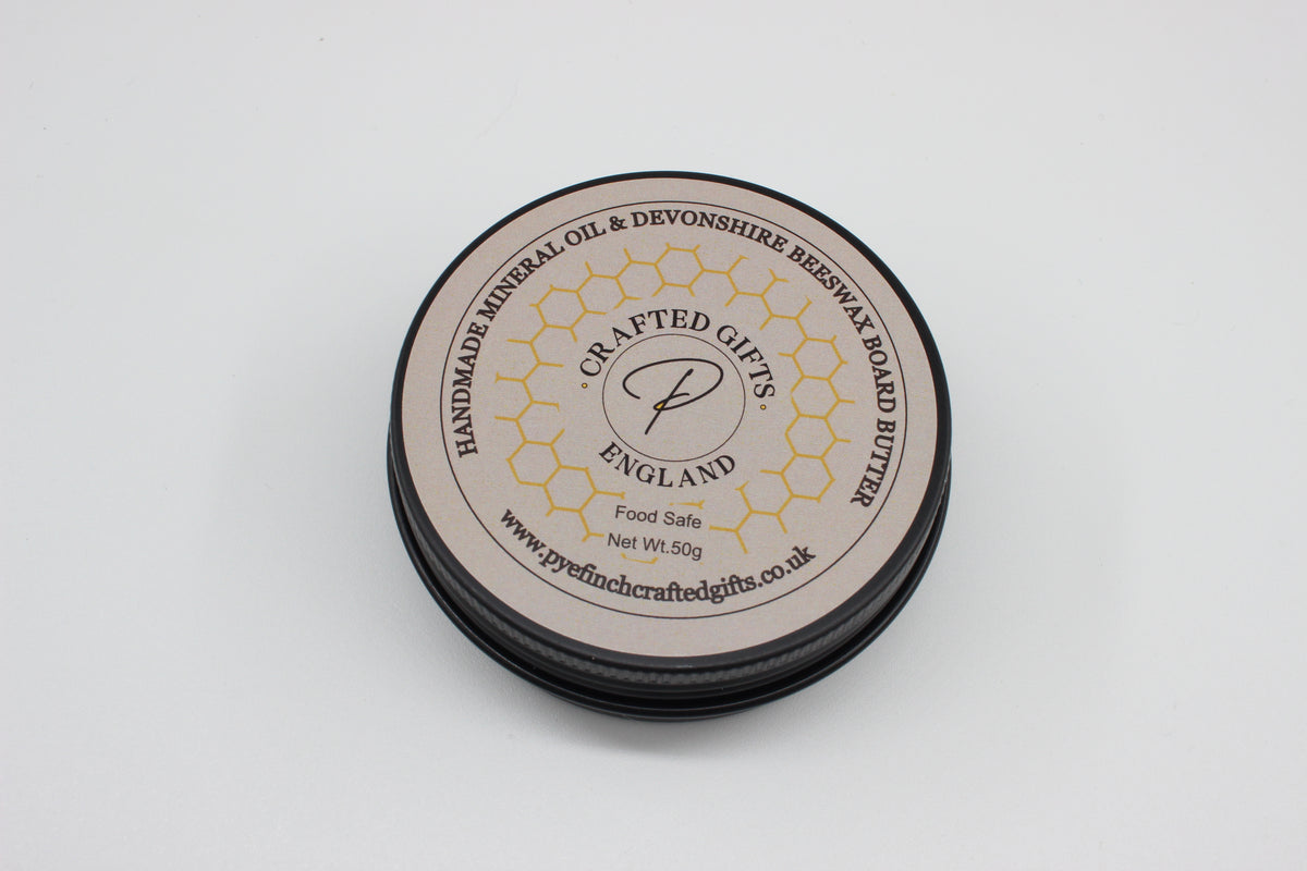 50g tin of Pyefinch Board Butter natural wood conditioner