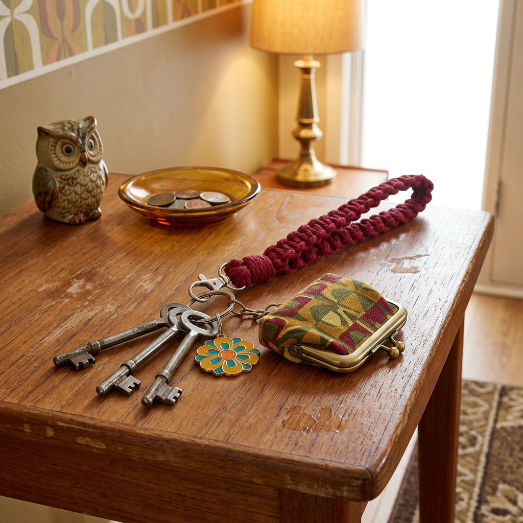 Red Macrame Wristlet